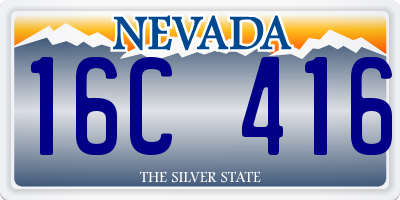 NV license plate 16C416