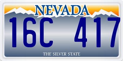 NV license plate 16C417