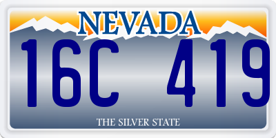 NV license plate 16C419