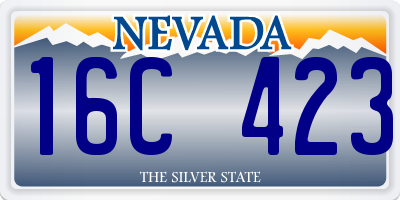 NV license plate 16C423