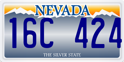 NV license plate 16C424