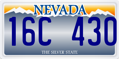 NV license plate 16C430