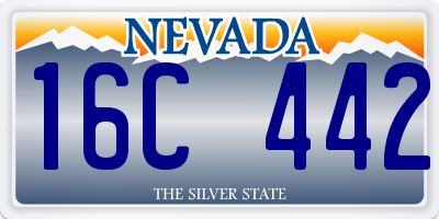 NV license plate 16C442