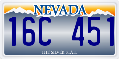 NV license plate 16C451