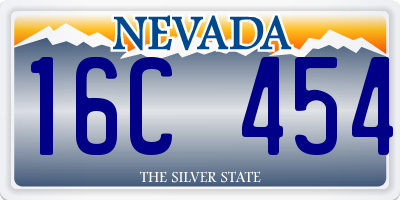 NV license plate 16C454