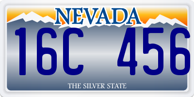 NV license plate 16C456