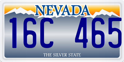 NV license plate 16C465