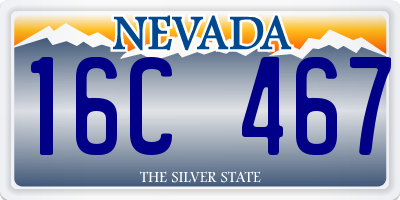 NV license plate 16C467