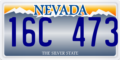 NV license plate 16C473