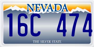 NV license plate 16C474