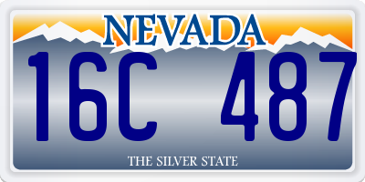 NV license plate 16C487