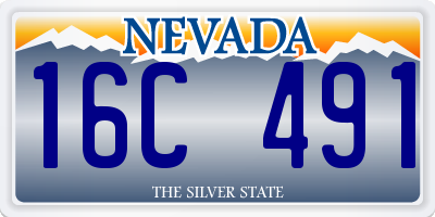NV license plate 16C491
