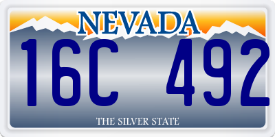 NV license plate 16C492