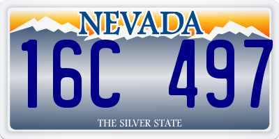 NV license plate 16C497