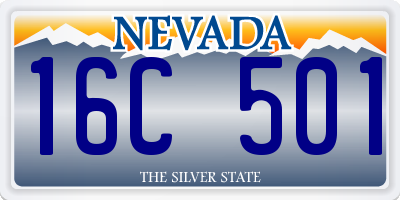 NV license plate 16C501