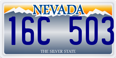 NV license plate 16C503