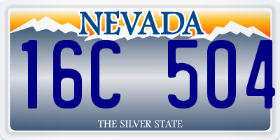 NV license plate 16C504