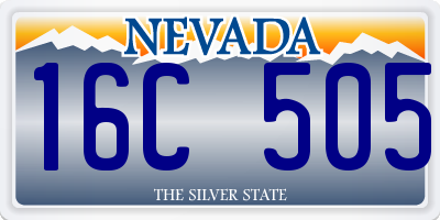 NV license plate 16C505