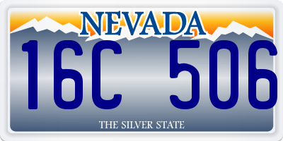 NV license plate 16C506