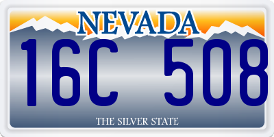 NV license plate 16C508