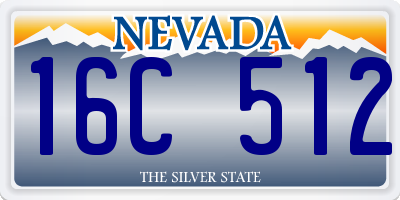 NV license plate 16C512