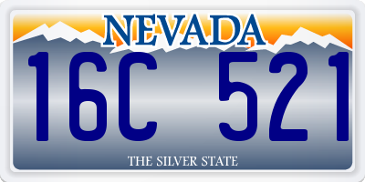 NV license plate 16C521