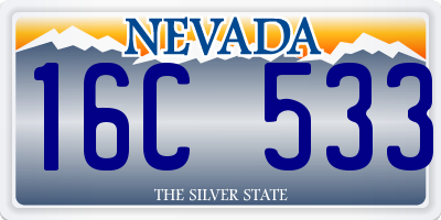 NV license plate 16C533