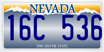 NV license plate 16C536