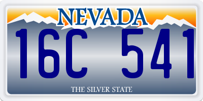 NV license plate 16C541