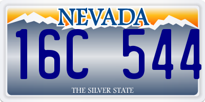 NV license plate 16C544
