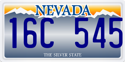 NV license plate 16C545