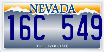 NV license plate 16C549