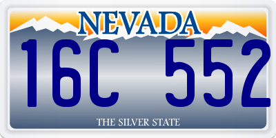NV license plate 16C552