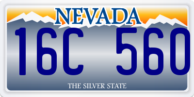 NV license plate 16C560