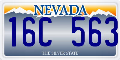 NV license plate 16C563