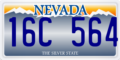 NV license plate 16C564