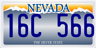 NV license plate 16C566