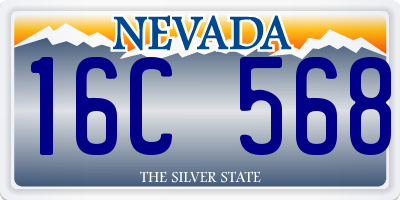 NV license plate 16C568