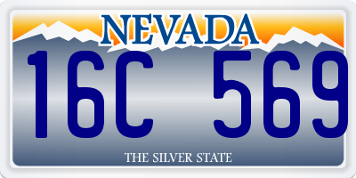 NV license plate 16C569
