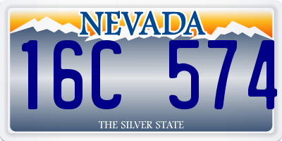 NV license plate 16C574