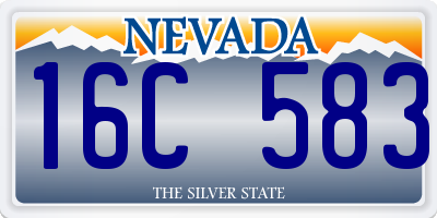 NV license plate 16C583