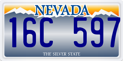 NV license plate 16C597