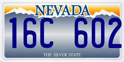 NV license plate 16C602