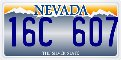 NV license plate 16C607