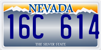 NV license plate 16C614