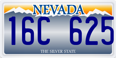 NV license plate 16C625