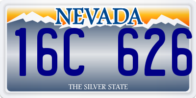 NV license plate 16C626
