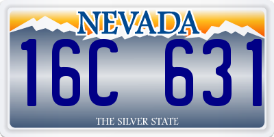 NV license plate 16C631