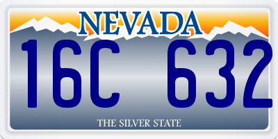 NV license plate 16C632