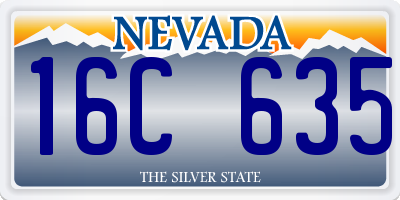 NV license plate 16C635